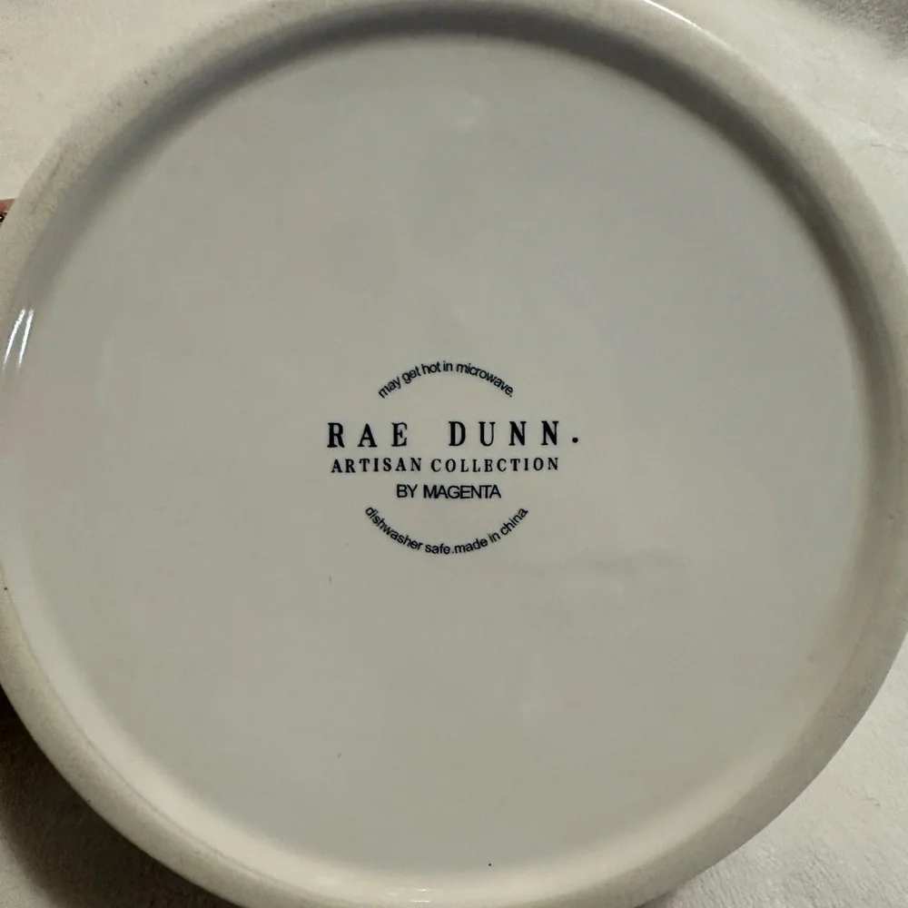 RAE DUNN ARTISAN COLLECTION BY MAGENTA 6” x 2.75” DOG FOOD BOWL “LIVE LOVE BARK”